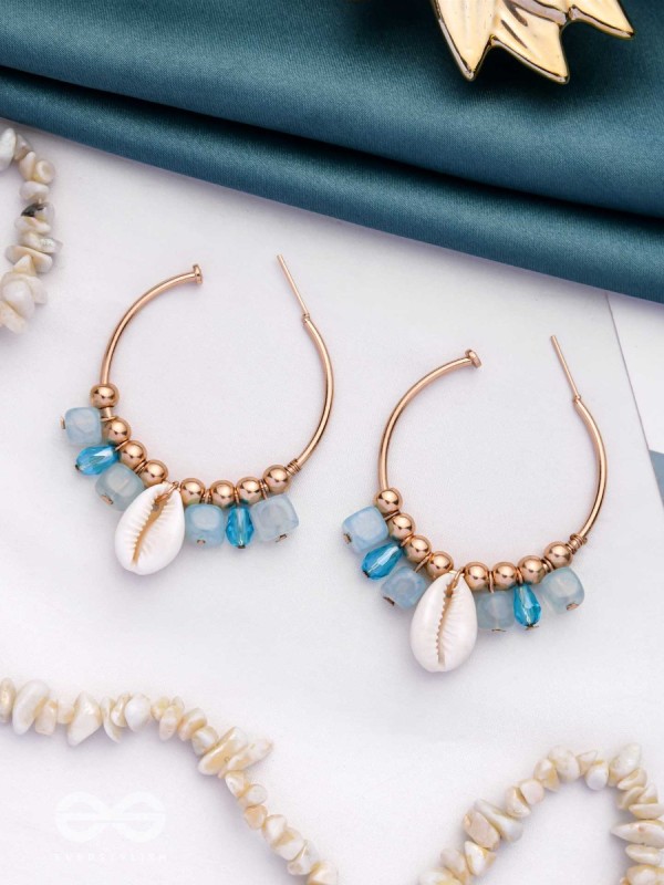 The Bomb'shell'- Golden Embellished Earrings