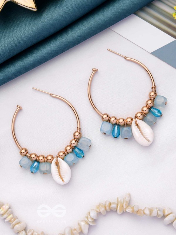 The Bomb'shell'- Golden Embellished Earrings