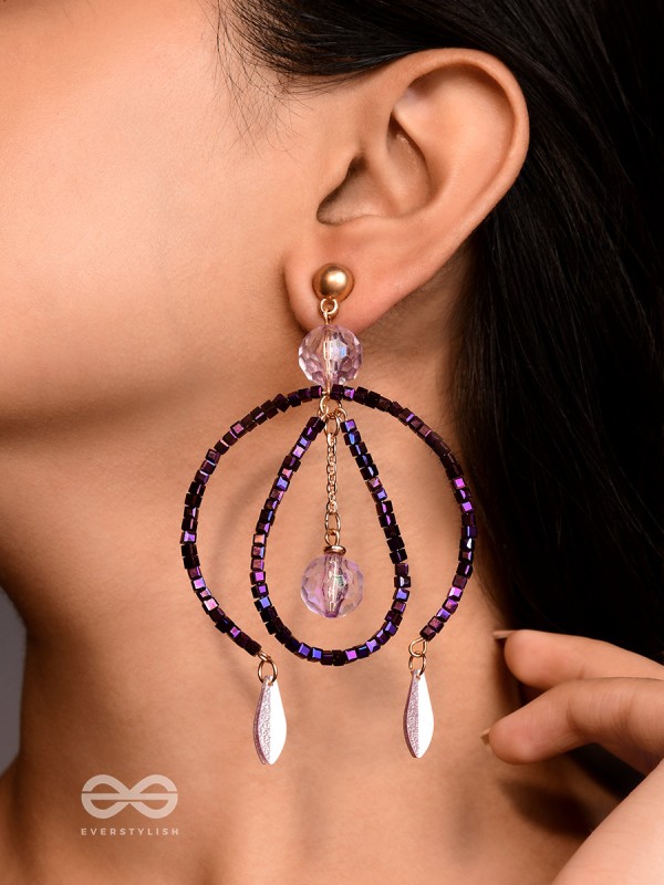 The Disco Diva- Golden Embellished Earrings