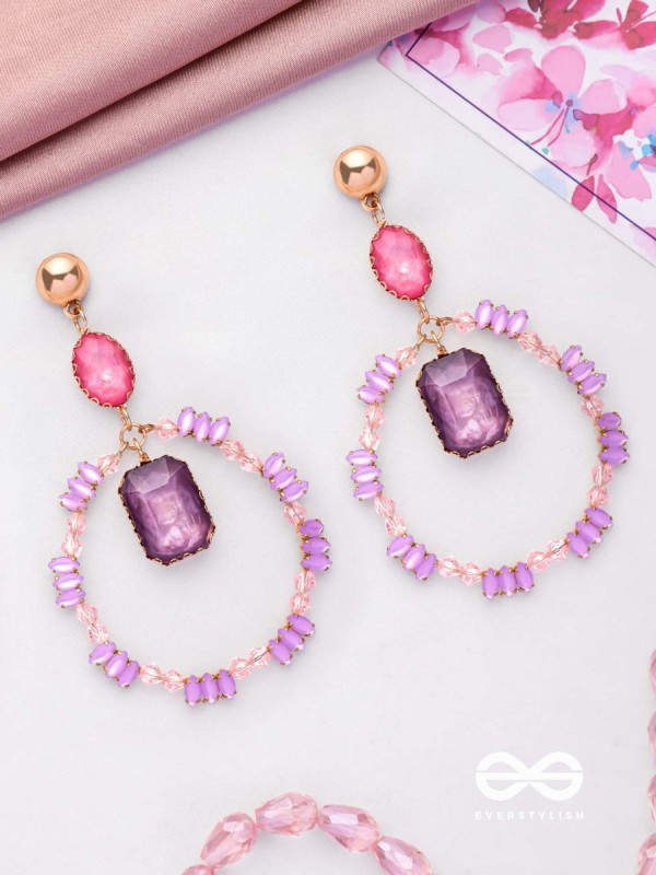 The Glittering Globe- Golden Embellished Earrings