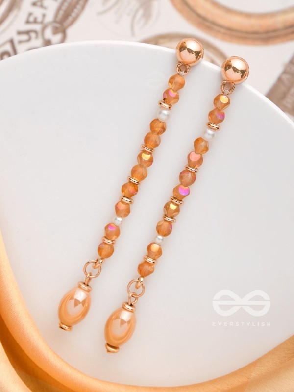 The Raining Embers- Golden Embellished Earrings