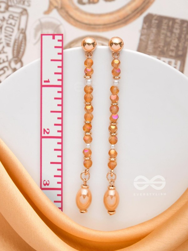 The Raining Embers- Golden Embellished Earrings