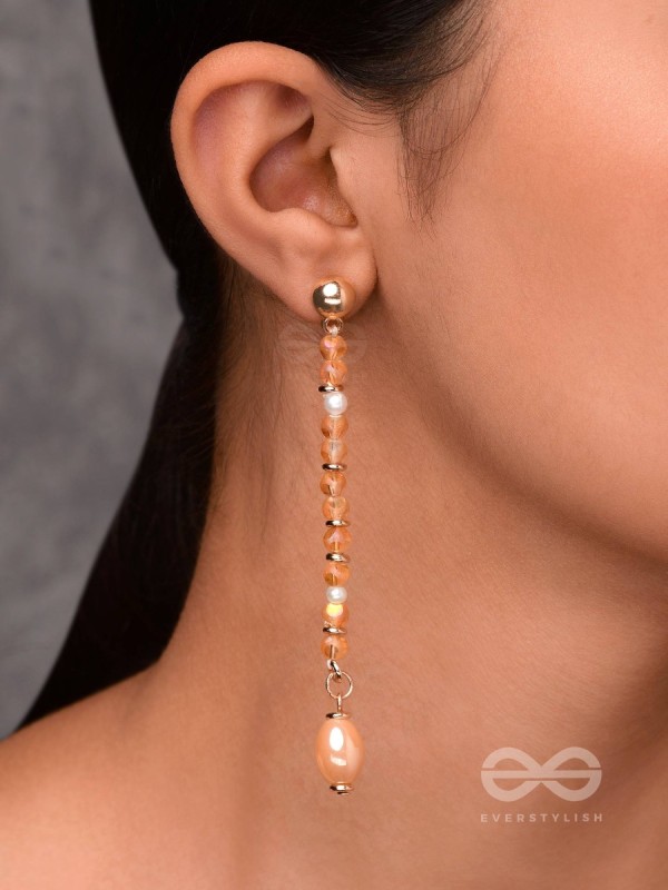 The Raining Embers- Golden Embellished Earrings