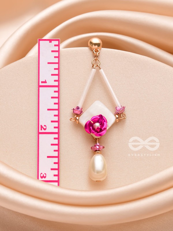 THE PETAL PRISM-  PEARL DROP EARRINGS 