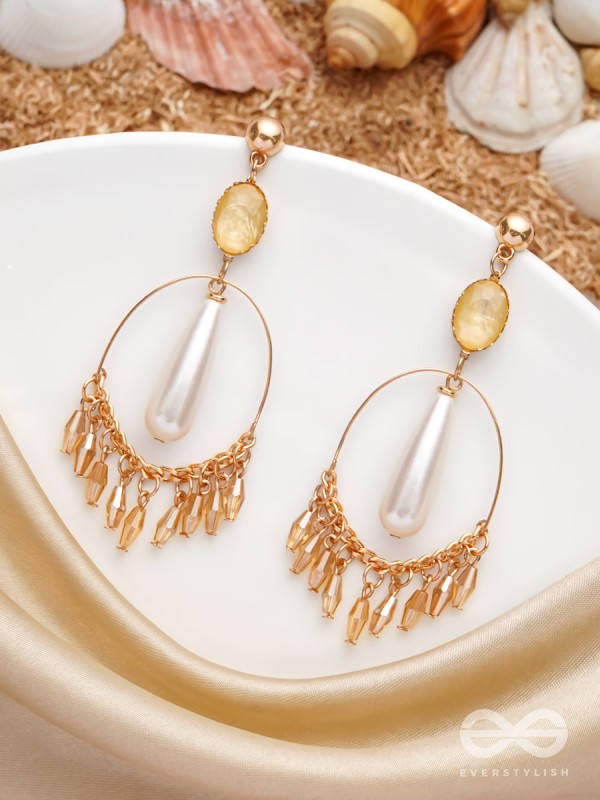 A RAY OF SUNSHINE - GOLDEN DROP EARRINGS