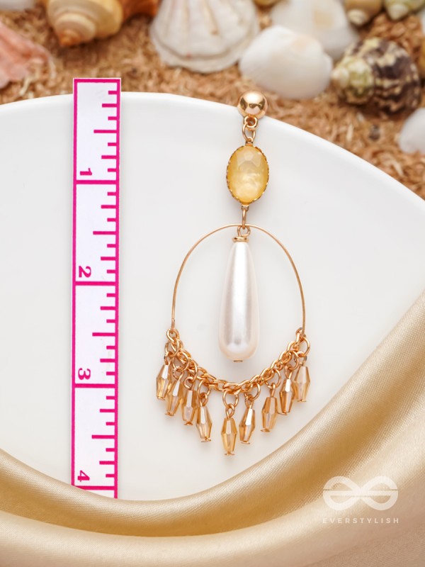 A RAY OF SUNSHINE - GOLDEN DROP EARRINGS