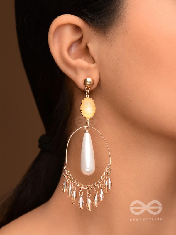 A RAY OF SUNSHINE - GOLDEN DROP EARRINGS