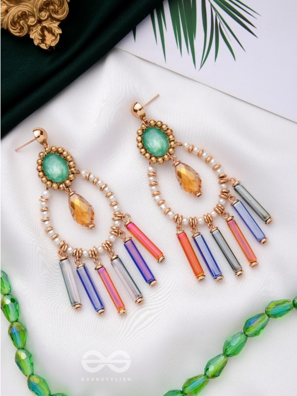 THE MIDNIGHT GLAM - CONTEMPORARY STATEMENT EARRINGS