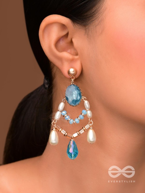 THE FROZEN TEARDROP - STATEMENT DROP EARRINGS
