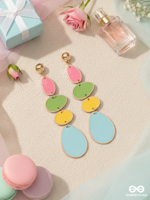 THE CANDY-COATED - CASUAL DROP EARRINGS (MULTICOLOR)