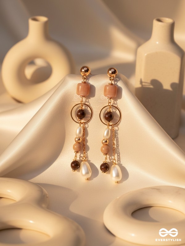 THE HAZELNUT HUES - CASUAL DROP EARRINGS