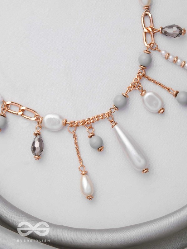 The Rainy Bliss - Casual Pearl Neckpiece With Anti-Tarnish Coating 