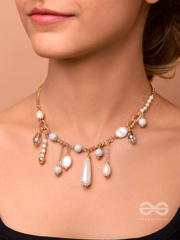 The Rainy Bliss - Casual Pearl Neckpiece With Anti-Tarnish Coating 