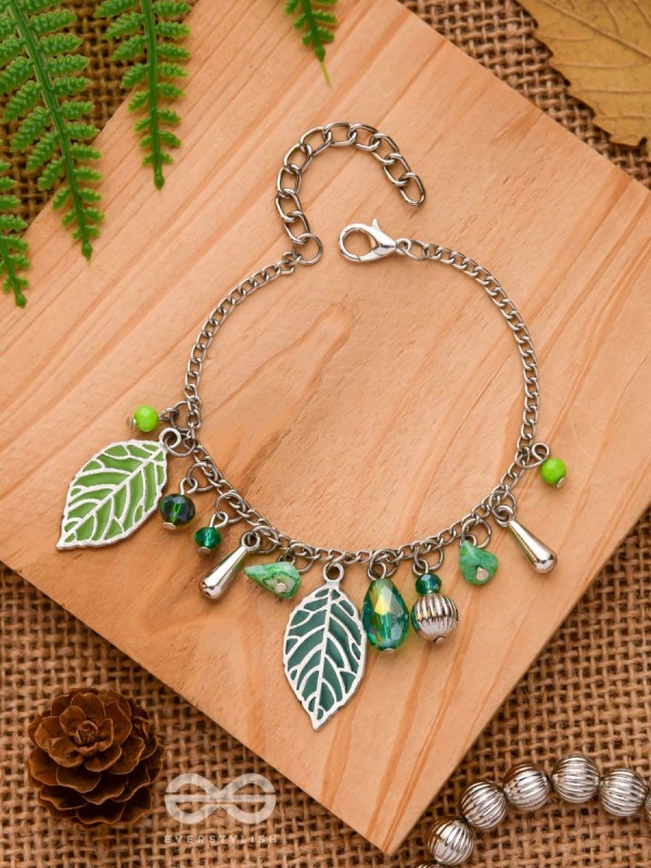 LEAFING IT AWAY - OXIDISED EMBELLISHED BRACELET