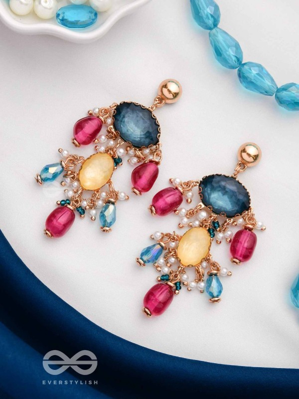 THE JAZZBERRY SPARKLES - GOLDEN EMBELLISHED EARRINGS