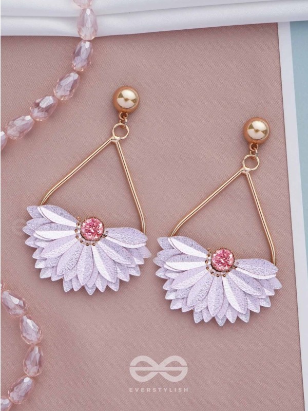 PETAL POWER PLAY - PASTEL PINK DROP EARRINGS
