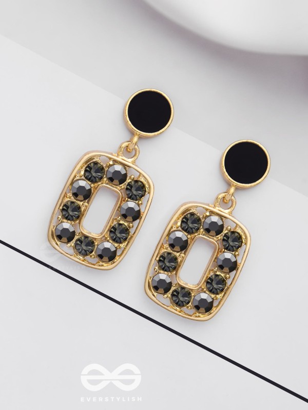 BLACKSMITH CRYSTALS - GOLDEN DROP EARRINGS