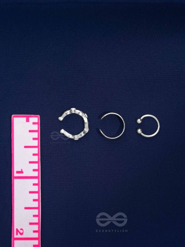 TRIPLE TREBLE - SET OF THREE EAR CUFFS (ONE EAR)