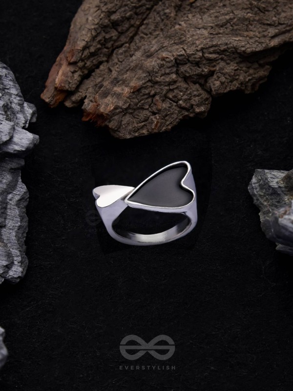 DOUBLE DOSE LOVE - STATEMENT SILVER RING