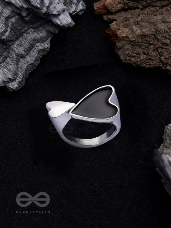 DOUBLE DOSE LOVE - STATEMENT SILVER RING
