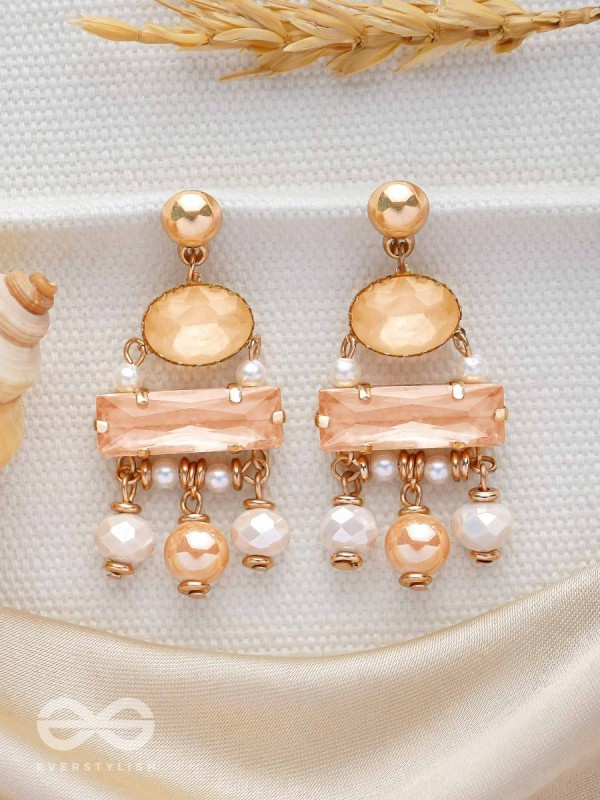 THE CARAMEL DAZZLERS - STATEMENT DROP EARRINGS