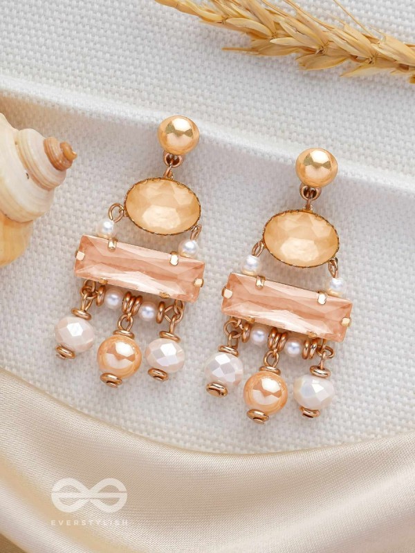 THE CARAMEL DAZZLERS - STATEMENT DROP EARRINGS
