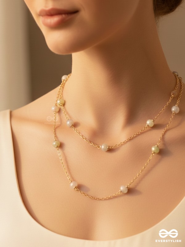The Distant Drops - Casual Beaded Neckpiece With Anti-Tarnish Coating 