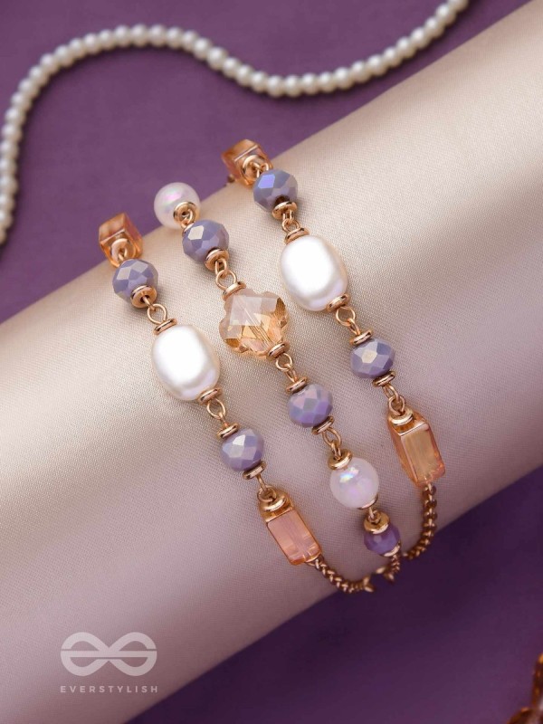 THE GLIMMERING LAVENDERS - ELEGANT MULTILAYERED BRACELET