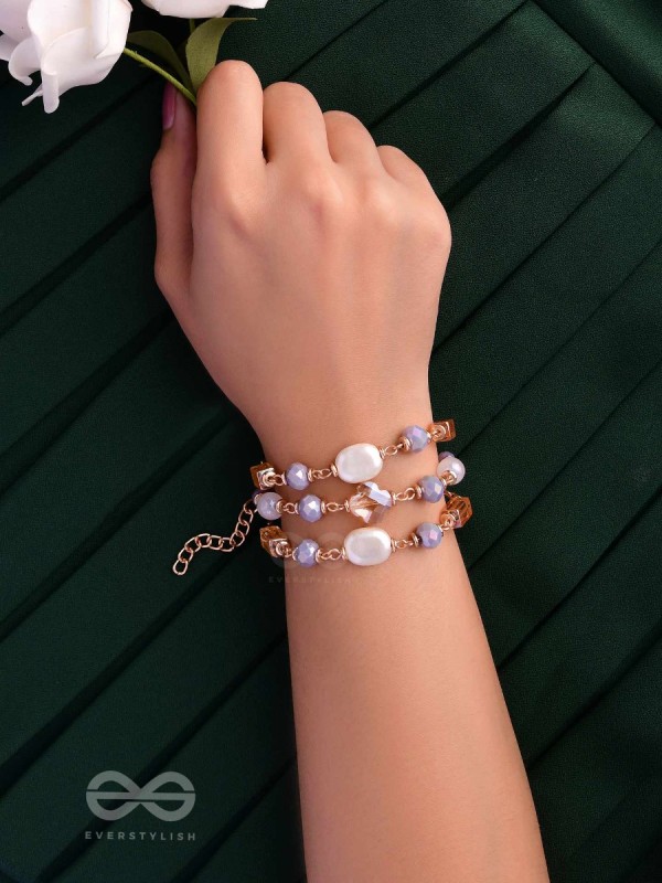 THE GLIMMERING LAVENDERS - ELEGANT MULTILAYERED BRACELET