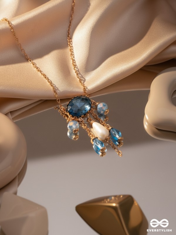 Sky Line Coast - Blue Casual Neckpiece With Anti-Tarnish Coating 