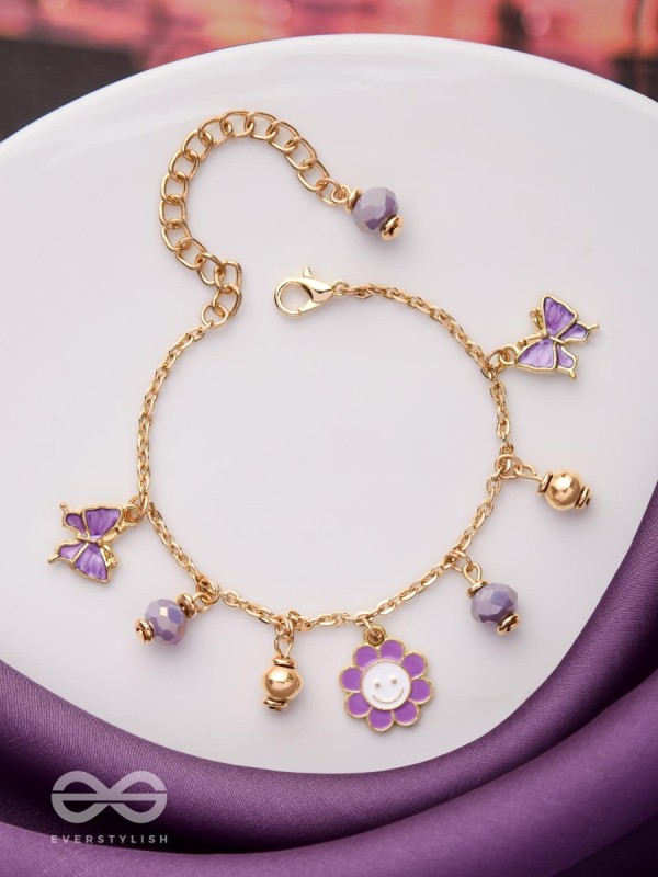 THE JOY OF LIVING - PURPLE CHARMED BRACELET
