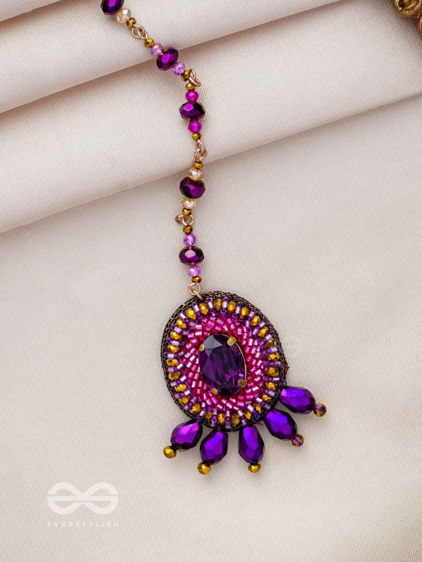 TAMASVINI - THE STARRY NIGHT - STONE, CUTDANA AND BEADS EMBROIDERED MAANGTIKA