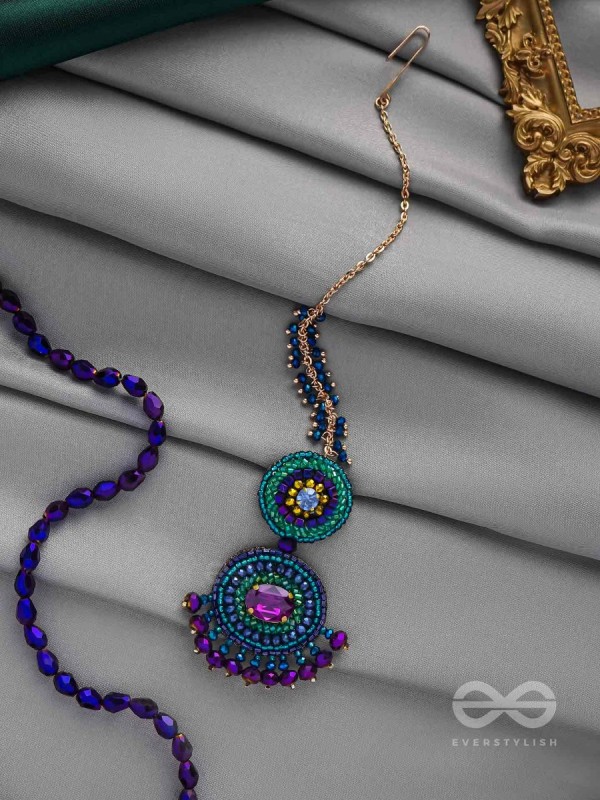 PRISHNI - THE STARRY SKY - STONES AND BEADS EMBROIDERED MAANGTIKA