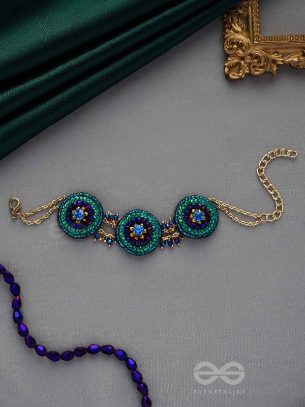 SUBRAJA - BRILLIANTLY RADIANT - BEADS, STONE AND CUTDANA EMBROIDERED BRACELET