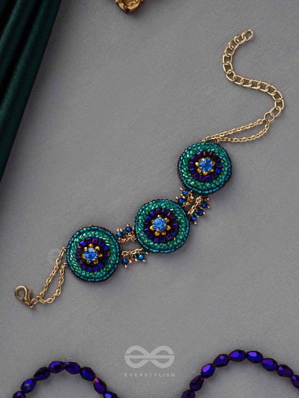 SUBRAJA - BRILLIANTLY RADIANT - BEADS, STONE AND CUTDANA EMBROIDERED BRACELET