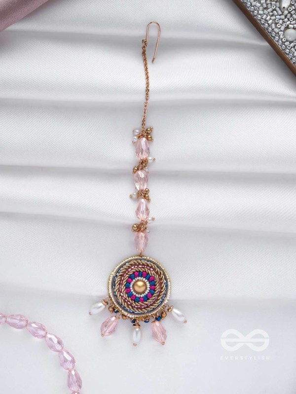 ATIKOPA - THE FEELING OF CALMNESS - BEADS, CUTDANA AND GLASS DROP EMBROIDERED MAANGTIKA