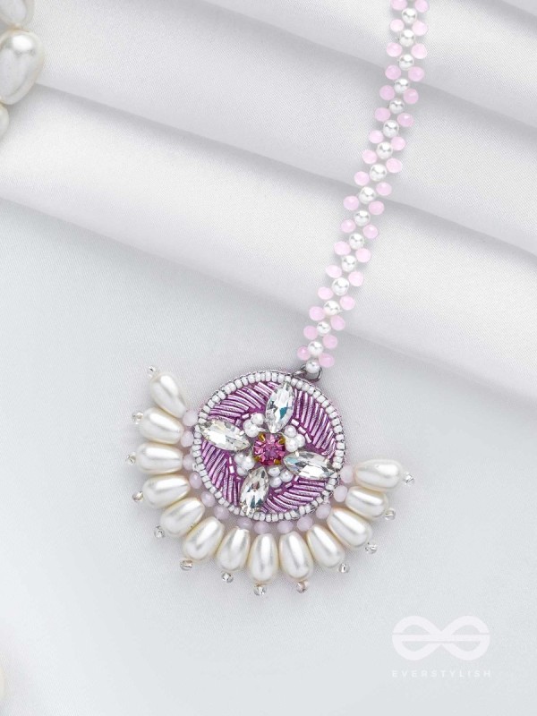 MUKHASHRI - FILLED WITH BEAUTY - STONES, CUTDANA AND BEADS EMBROIDERED MAANGTIKA