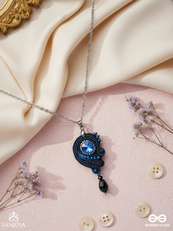 AALINDI - BLISS OF PEACE -BEADS AND SEQUINS EMBROIDERED NECKPIECE