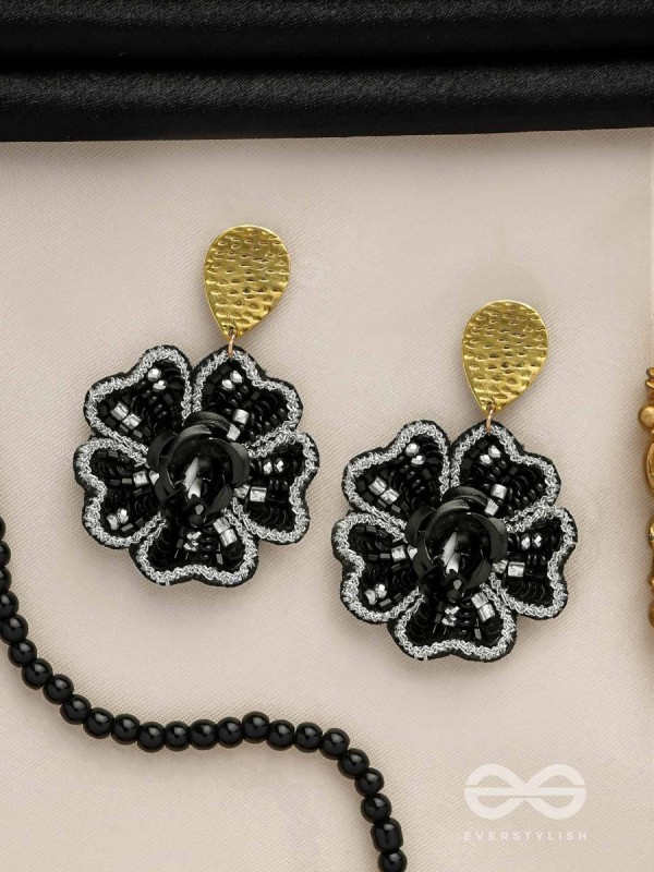 AABHAT - IN FULL BLOOM - SEQUINS AND BEADS EMBROIDERED EARRINGS