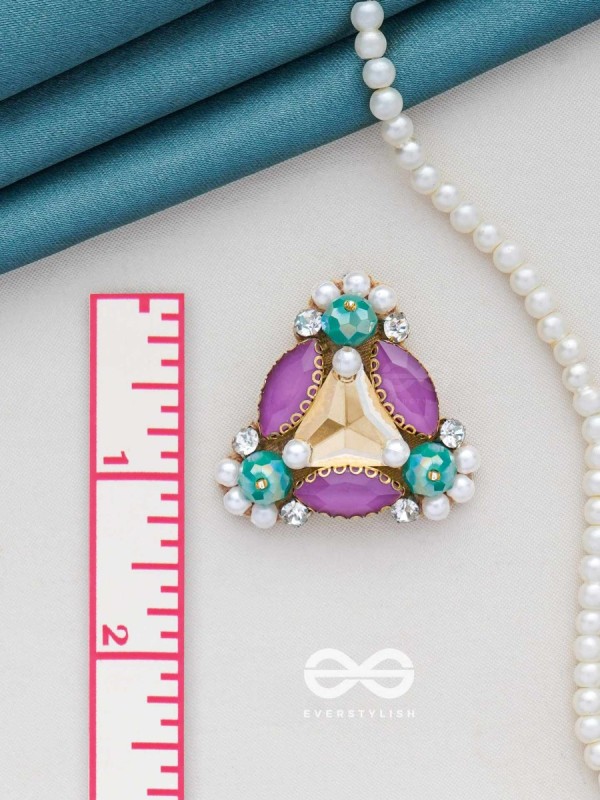 SUTRAALI- THE BEADS 'N BLING - STONES AND PEARLS EMBROIDERED EARRINGS