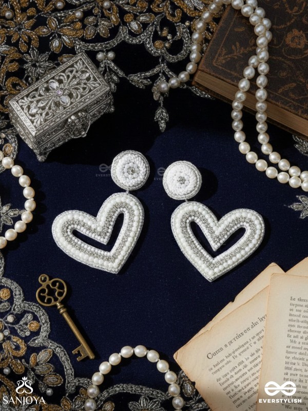 Sauhardika - Heartfealt Moments - Beads And Cut Dana Hand Embroidered Earrings