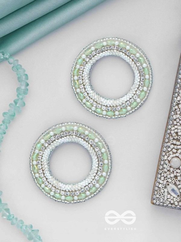 Shuddhaami - The Pure Desire - Beads And Cutdana Hand Embroidered Earrings