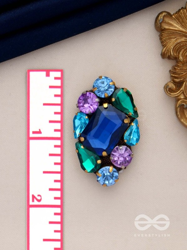 Ratnakunja - Cluster of Gems - Stone embroidered earrings 