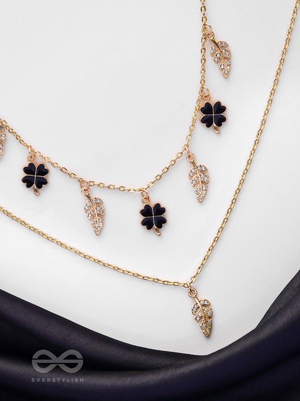 The Nocturnal Luck - Golden Multilayered Neckpiece With Anti-Tarnish Coating 