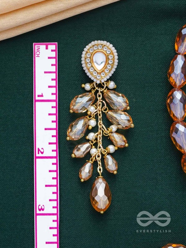 Svaru - The Sunshine Carnival - Golden Embellished Polki And Kundan Earrings