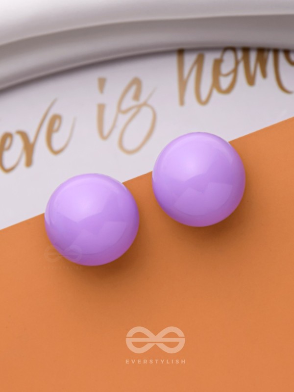 HOPPIN' HAPPINESS - PURPLE STATEMENT STUD EARRINGS
