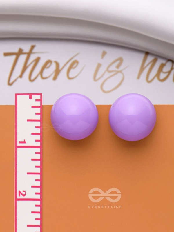 HOPPIN' HAPPINESS - PURPLE STATEMENT STUD EARRINGS