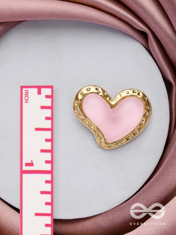 BEATS OF BEAUTY - GOLDEN EMBELLISHED EARRINGS (PINK)