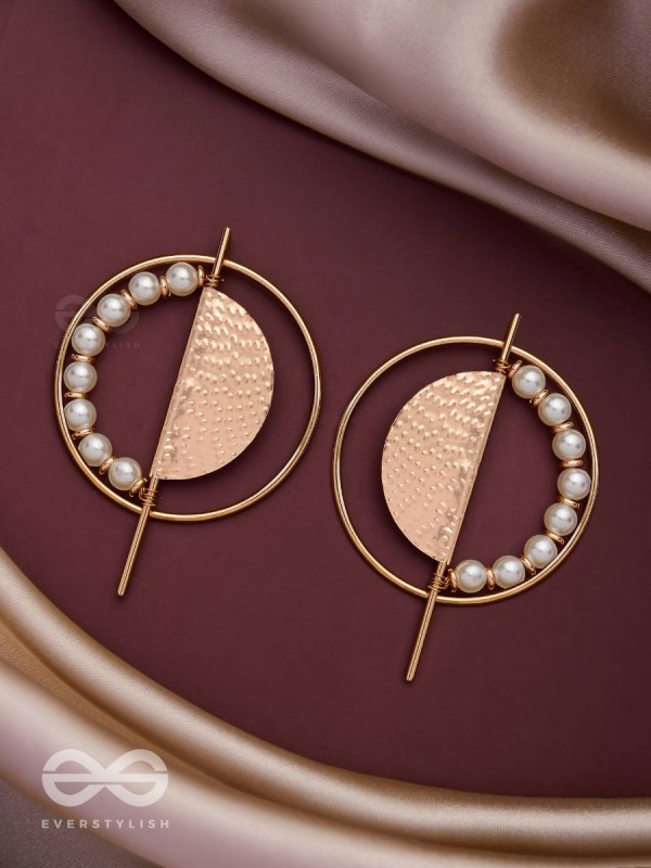 THE GOLDEN SUNBURST- GOLDEN BEADS EARRINGS