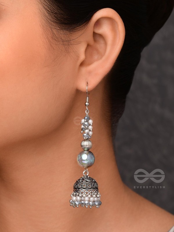 Dreamy Skies - Oxidised Beaded Earrings